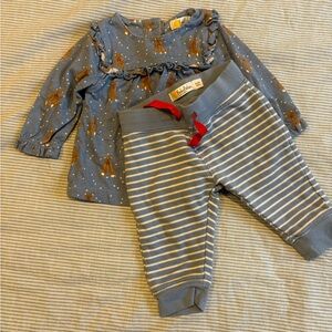 Baby Boden Blue Bear Print Outfit